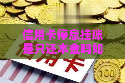 信用卡停息挂账是只还本金吗如何处理