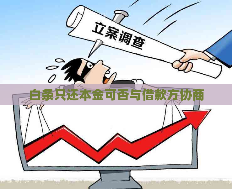 白条只还本金可否与借款方协商