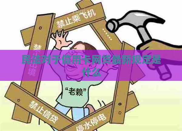 民法对于信用卡网贷最新规定是什么