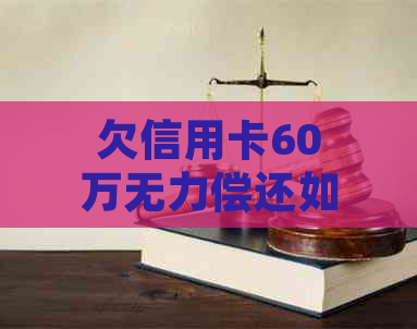 欠信用卡60万无力偿还如何处理