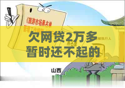 欠网贷2万多暂时还不起的解决方法