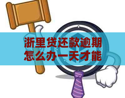 浙里贷还款逾期怎么办一天才能解决