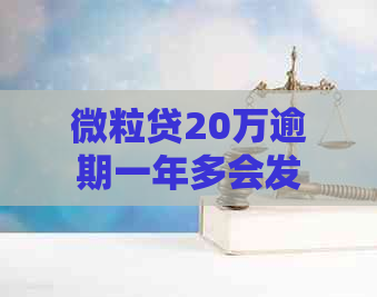 微粒贷20万逾期一年多会发生什么