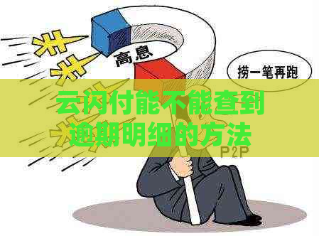 云闪付能不能查到逾期明细的方法