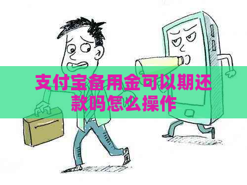 支付宝备用金可以期还款吗怎么操作