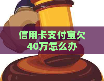 信用卡支付宝欠40万怎么办