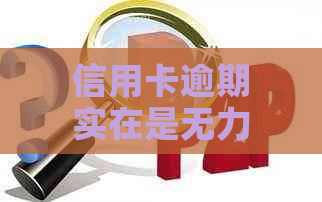 信用卡逾期实在是无力还款