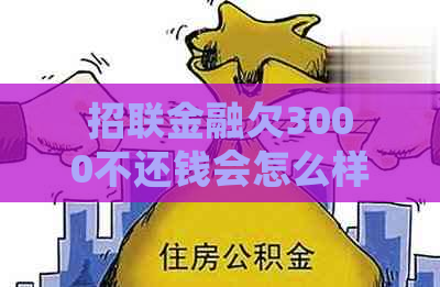 招联金融欠3000不还钱会怎么样