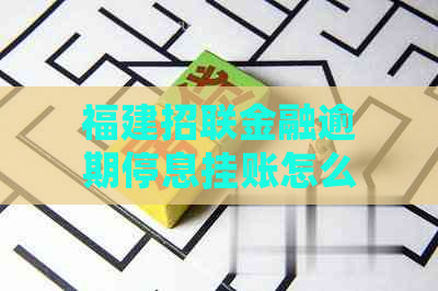 福建招联金融逾期停息挂账怎么办