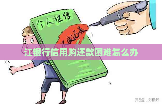 江银行信用购还款困难怎么办