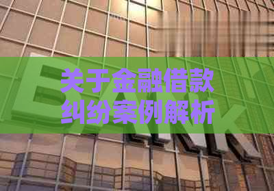 关于金融借款纠纷案例解析及应对方法