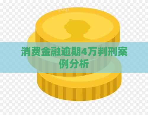 消费金融逾期4万判刑案例分析