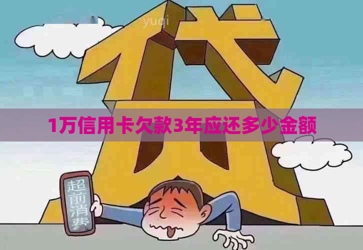 1万信用卡欠款3年应还多少金额