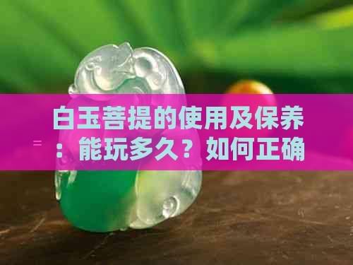 白玉菩提的使用及保养：能玩多久？如何正确清洁和保存？