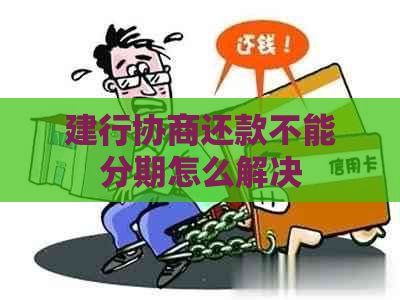 建行协商还款不能分期怎么解决