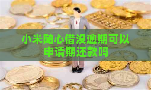 小米随心借没逾期可以申请期还款吗