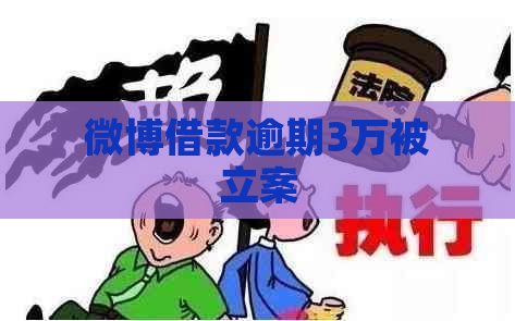 微博借款逾期3万被立案