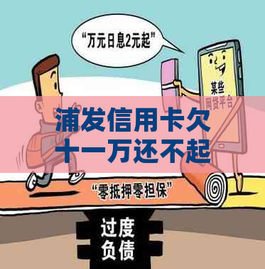 浦发信用卡欠十一万还不起怎么办