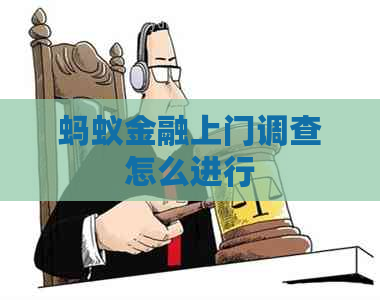 蚂蚁金融上门调查怎么进行