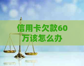 信用卡欠款60万该怎么办