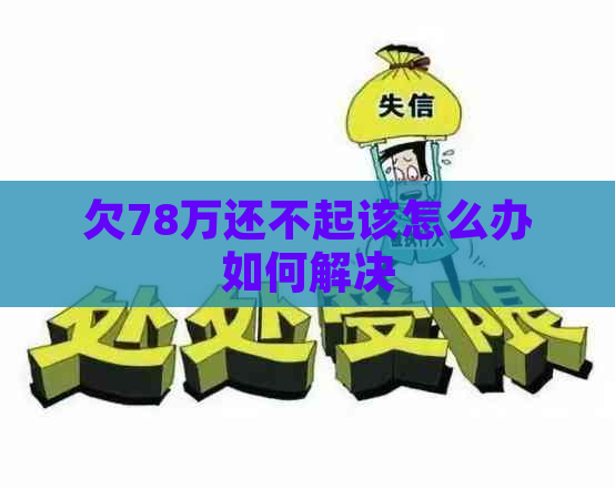 欠78万还不起该怎么办如何解决