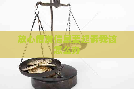 放心借发信息要起诉我该怎么办