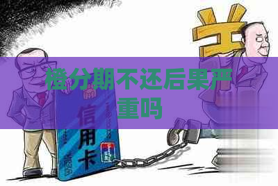 橙分期不还后果严重吗