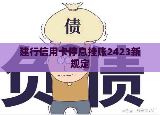 建行信用卡停息挂账2423新规定