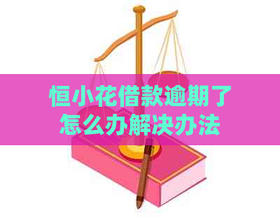 恒小花借款逾期了怎么办解决办法