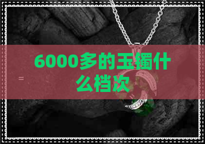 6000多的玉镯什么档次