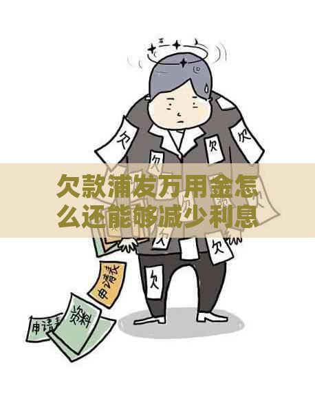 欠款浦发万用金怎么还能够减少利息