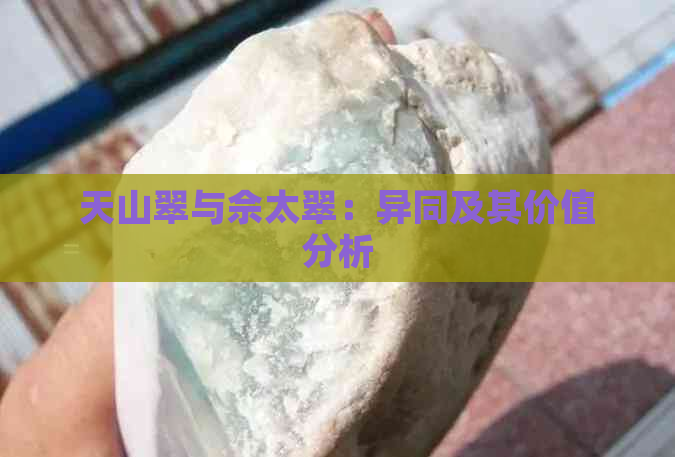 天山翠与佘太翠：异同及其价值分析