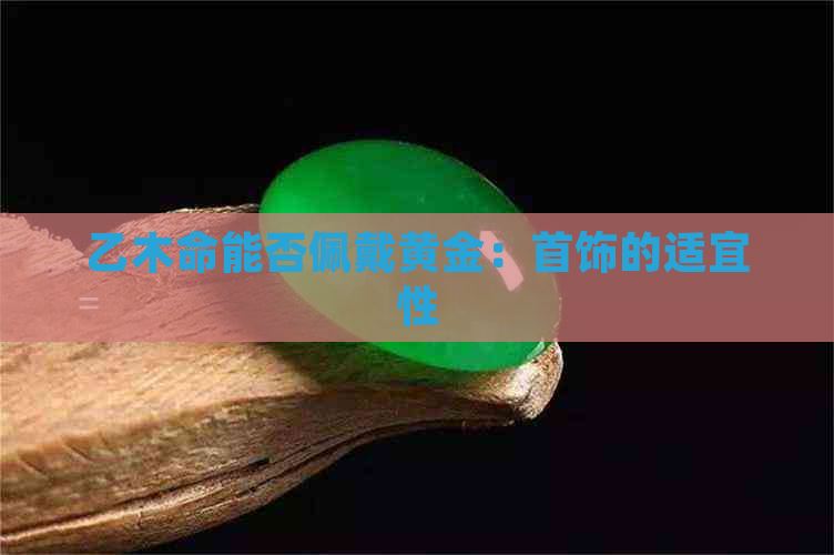 乙木命能否佩戴黄金：首饰的适宜性