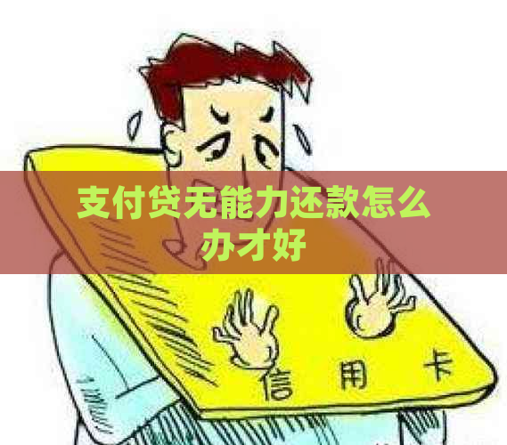 支付贷无能力还款怎么办才好