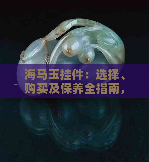 海马玉挂件：选择、购买及保养全指南，让你了解它的各种信息和使用方法