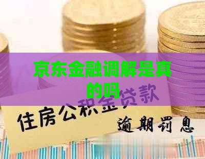 京东金融调解是真的吗