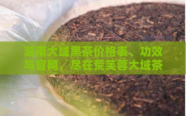 湖南大域黑茶价格表、功效与官网，尽在荒芙蓉大域茶业。