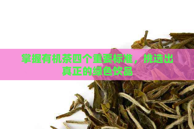 掌握有机茶四个重要标准，挑选出真正的绿色饮品