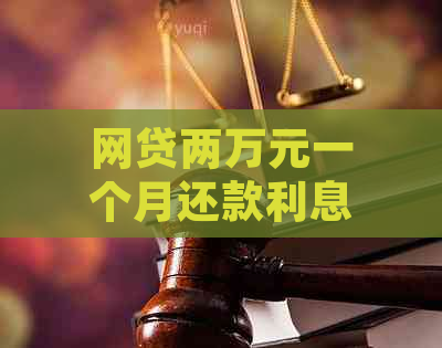 网贷两万元一个月还款利息分析：实际每月还款额是多少？