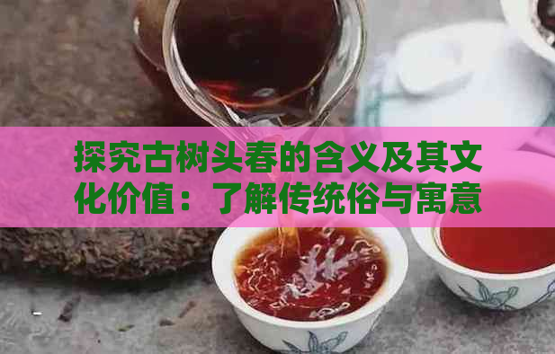 探究古树头春的含义及其文化价值：了解传统俗与寓意