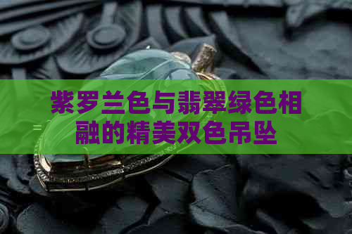 紫罗兰色与翡翠绿色相融的精美双色吊坠