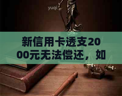 新信用卡透支2000元无法偿还，如何解决逾期问题？