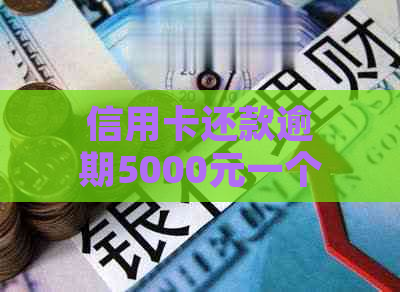 信用卡还款逾期5000元一个月，该如何解决？