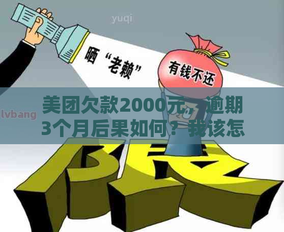 美团欠款2000元，逾期3个月后果如何？我该怎么办？