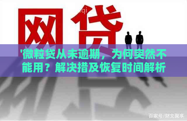 '微粒贷从未逾期，为何突然不能用？解决措及恢复时间解析'