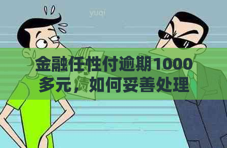 金融任性付逾期1000多元，如何妥善处理？