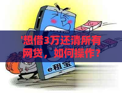 '想借3万还清所有网贷，如何操作？'