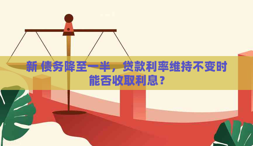 新 债务降至一半，贷款利率维持不变时能否收取利息？