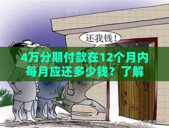 4万分期付款在12个月内每月应还多少钱？了解贷款策略与利息计算