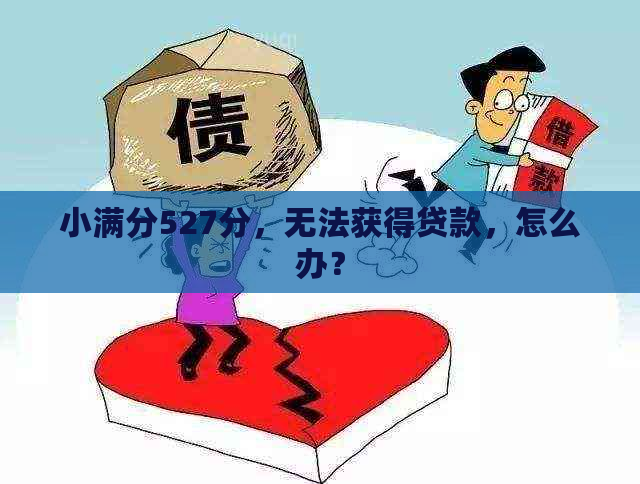 小满分527分，无法获得贷款，怎么办？